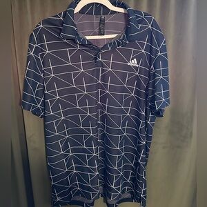 Navy adidas golf shirt